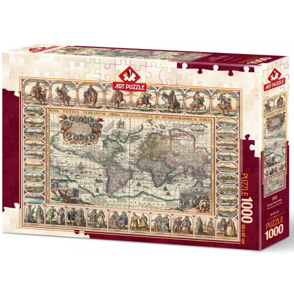 Puzzle MAPA DREVNOG SVETA - 1000 kom 