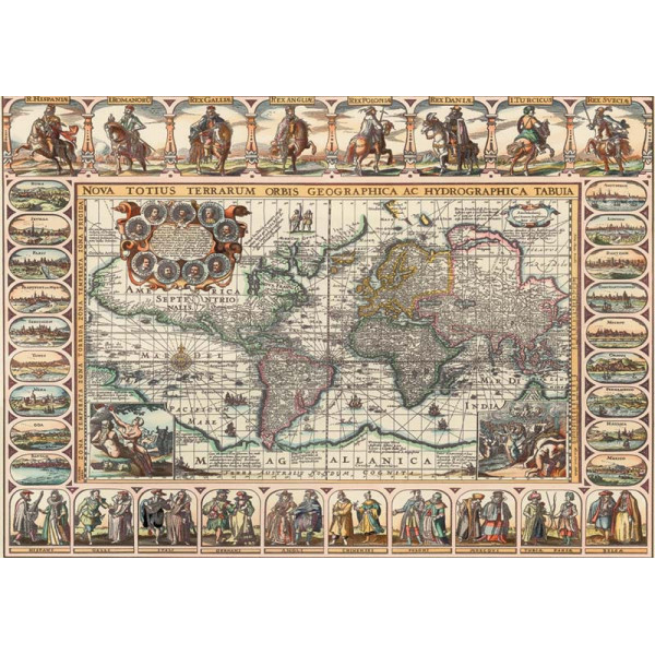 Puzzle MAPA DREVNOG SVETA - 1000 kom 