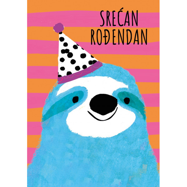 Čestitka SREĆAN ROĐENDAN -LENJIVAC 