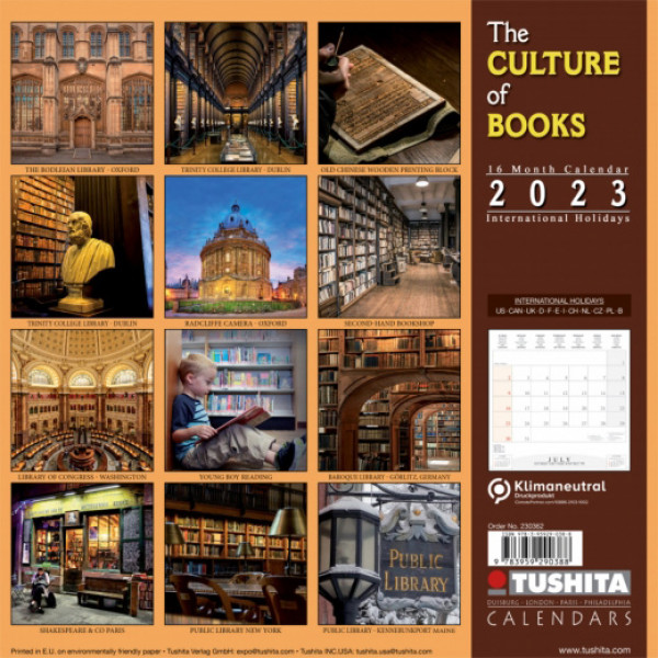 Zidni kalendar za 2023 - THE CULTURE OF BOOKS 