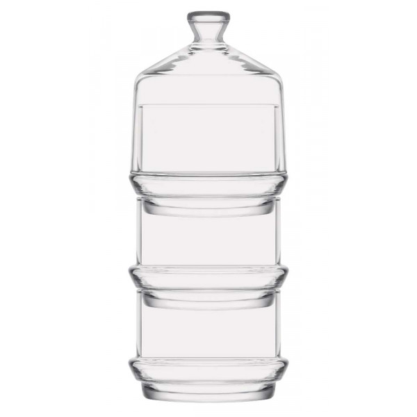 Stakleni etažer sa kolače 8x23cm 