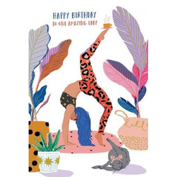 Rođendanska čestitka YOGA GIRL 