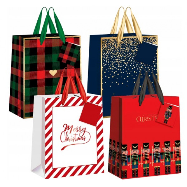 Novogodišnja ukrasna kesa 18x23x10cm 