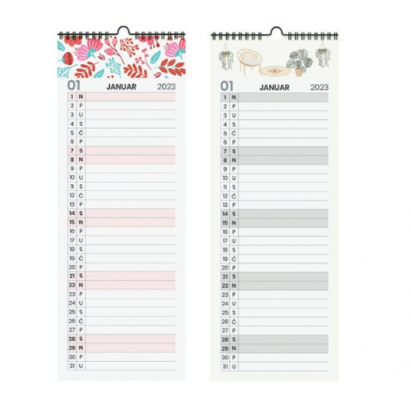 Zidni planer kalendar 2023 