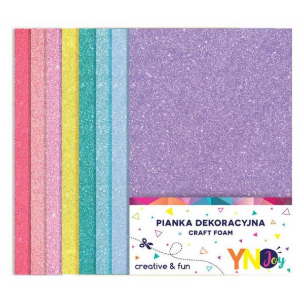 Listovi u boji A4 CRAFT FOAM GLITTER PASTEL Eva pena 