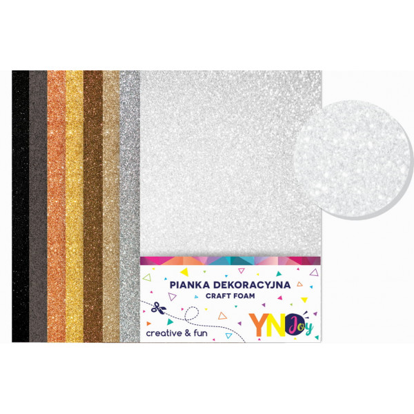 Listovi u boji A4 CRAFT FOAM GLITTER GLAM Eva pena 