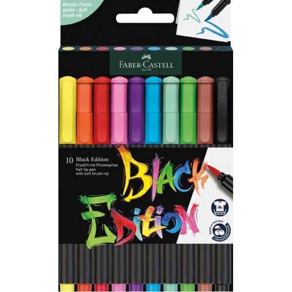 Flomasteri FABER CASTELL BLACK EDITION 1/10 