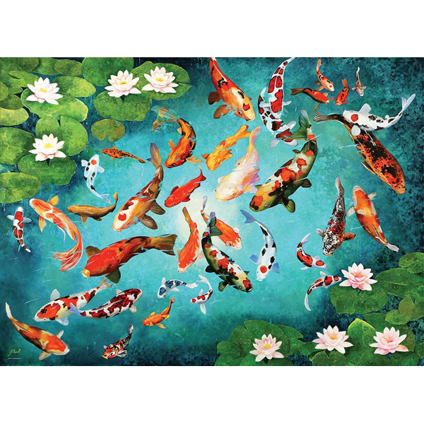 Puzzle 1000 COLORFUL KOI 