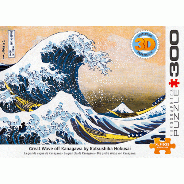 Puzzle 300 sa 3D efektom GREAT WAVE OF KANAGAWA 