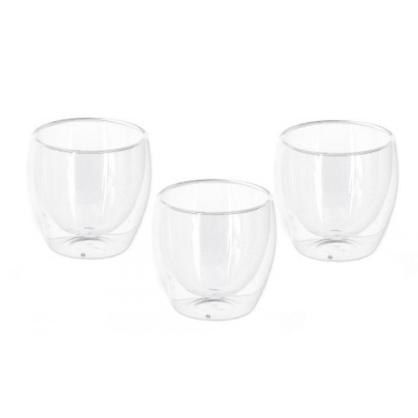Čaše za espreso kafu S/3 BICCH VETRO BOROSIL BREW  80ML 