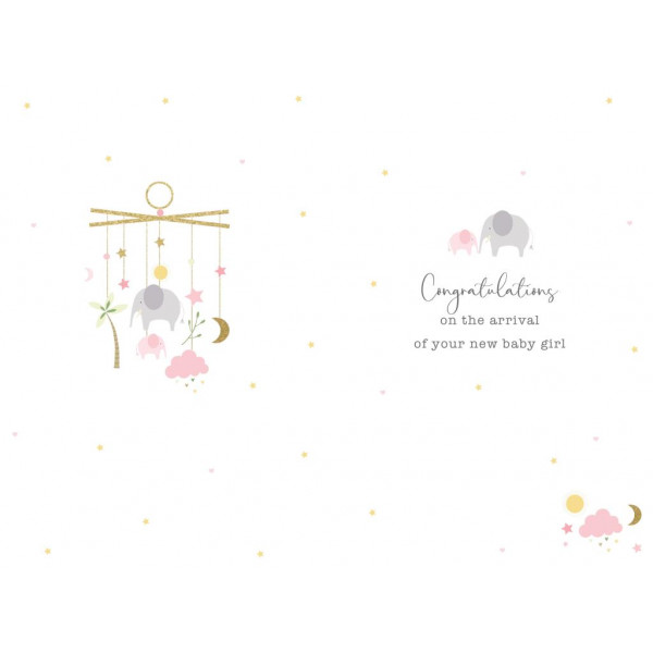 Čestitka za rođenje deteta NEW BABY GIRL 