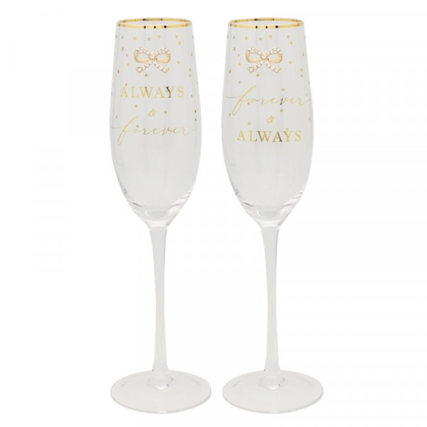 Čaše za šampanjac FOREVER & ALWAYS 