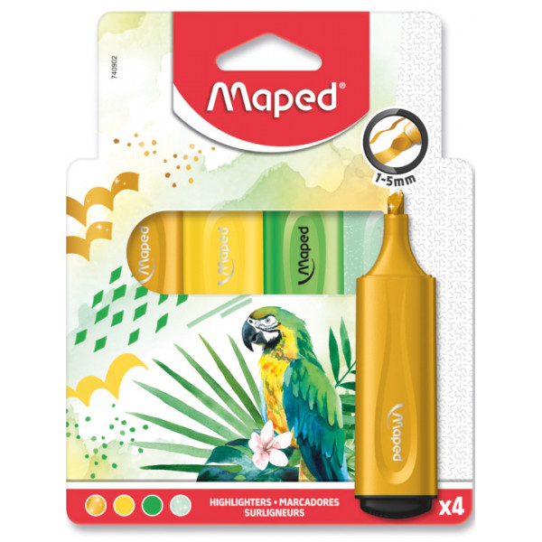 MAPED TEXT MARKER FLUO PEP'S 1/4 SET 