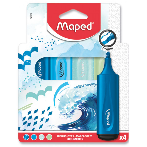 MAPED TEXT MARKER FLUO PEP'S 1/4 SET 