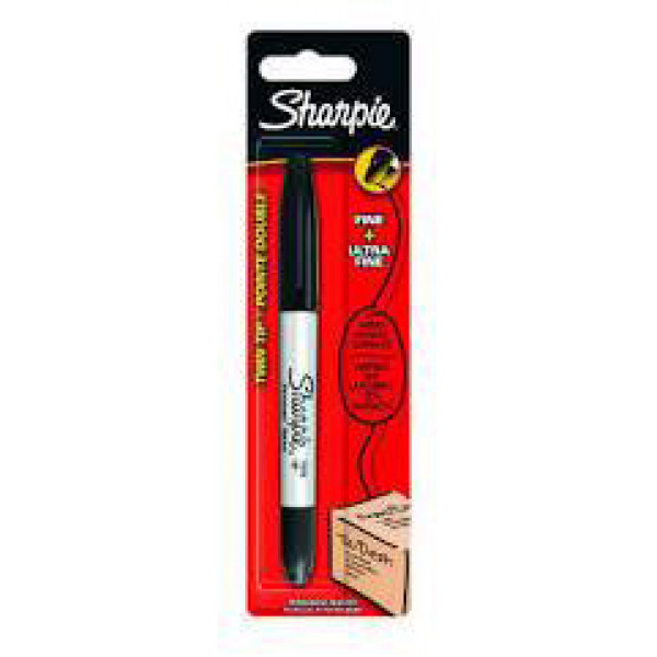 SHARPIE MARKER TWIN TIP CRNI 1/1 BLISTER 