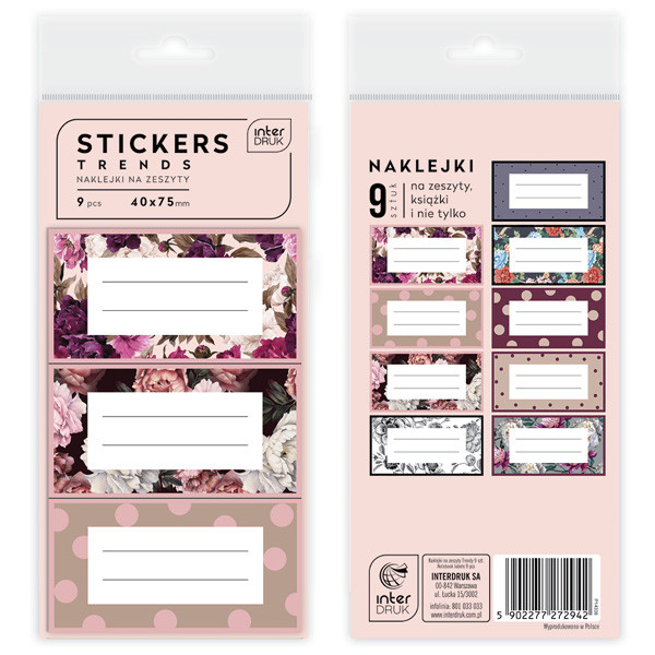 Set etiketa za sveske TRENDS 