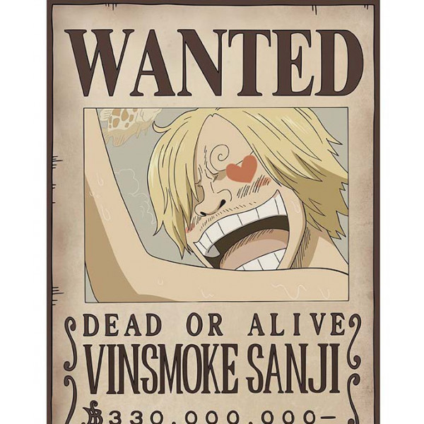Set od dva postera ONE PIECE WANTED ZORO & SANJI 