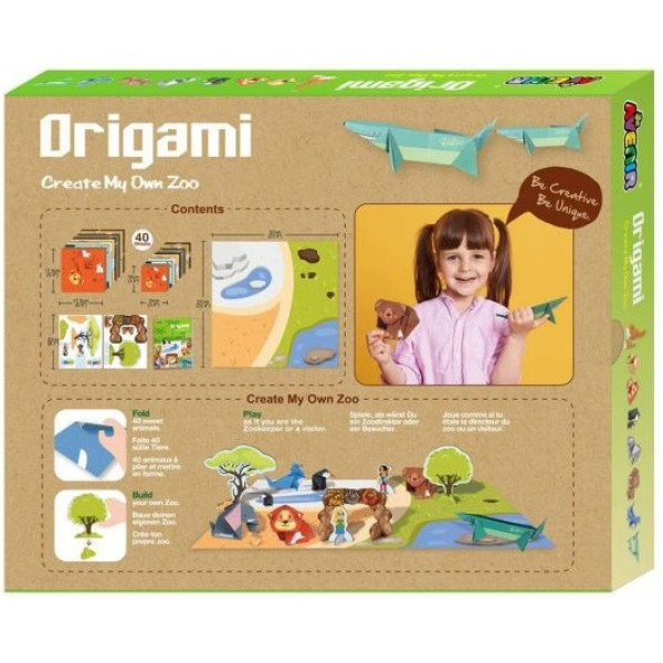 ORIGAMI set - NAPRAVI SVOJ ZOO VRT - LEVEL2 