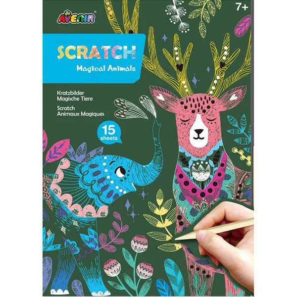 Kreativni set A4 SCRATCH BOOK - MAGIČNE ŽIVOTINJE 
