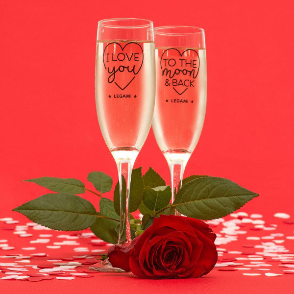 Čaše za šampanjac CHEERS TO LOVE - SPACE (2 kom) 