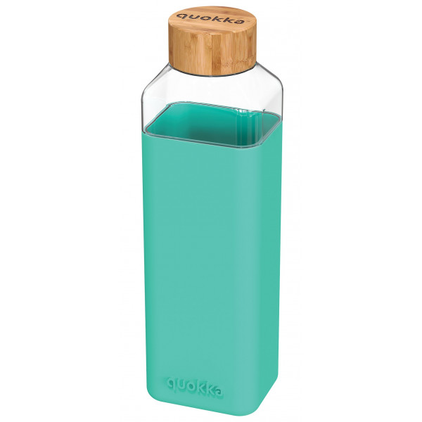 Staklena flašica za vodu QUOKKA TIRKIZ -  700ml 