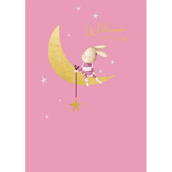 Čestitka za rođenje WELCOME LITTLE ONE Roze 