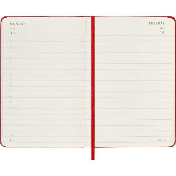 Planer MOLESKINE 2024 Scarlet Red 9x14cm (tvrde korice) 