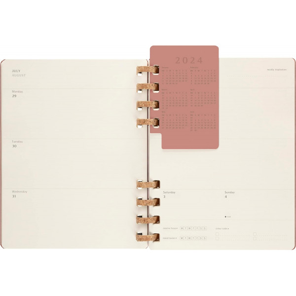 Planer XL MOLESKINE 2024 Crush Almond (tvrde korice) 