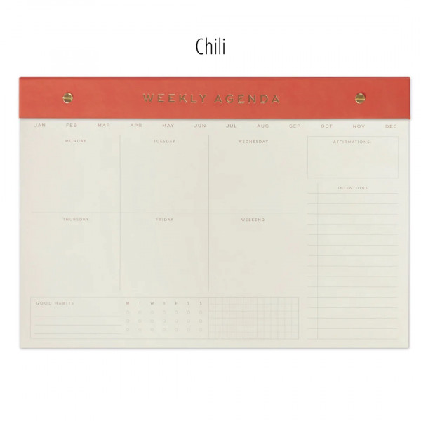 Nedeljni planer  B4 - CHILI - WEEKLY AGENDA 25x35 cm 