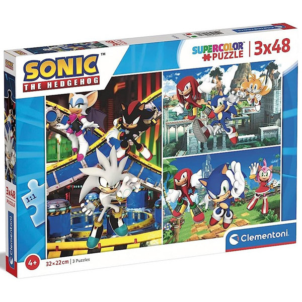 CLEMENTONI PUZZLE 3X48 SONIC 