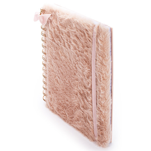 Čupava sveska na linije NEŽNO ROZE 