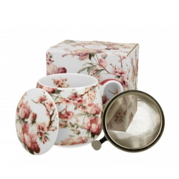 Velika šolja za čaj sa infuzerom NOEMI WHITE