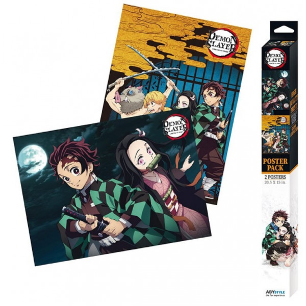 DEMON SLAYER set dva postera 52X38cm 