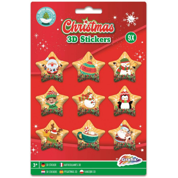 Novogodišnji 3D stikeri DEDA MRAZ 