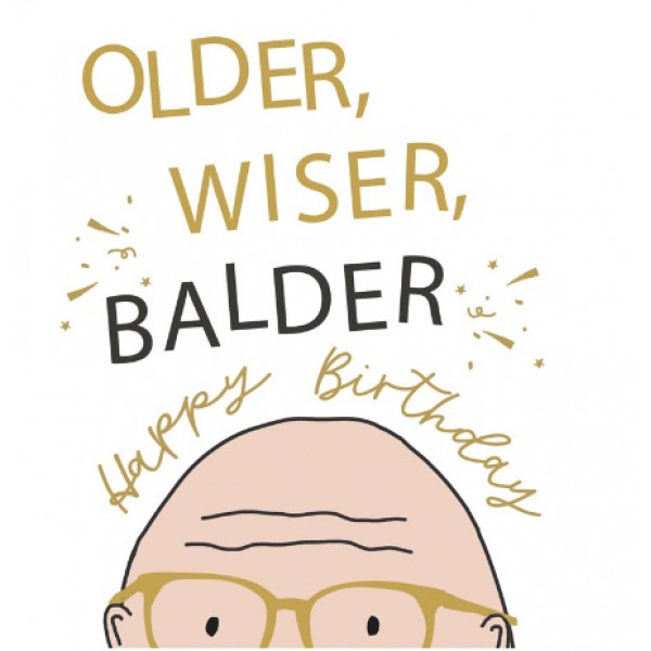 Rođendanska čestitka OLDER WISER BALDER 