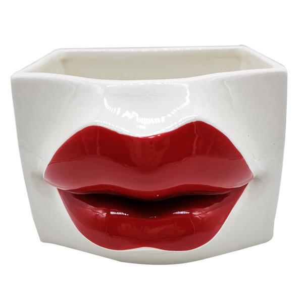 Dekorativna vaza CRVENE USNE 16x16x11cm 