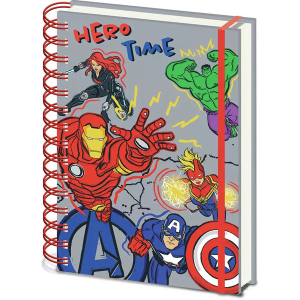 Notes sa spiralom A5, linije AVENGERS 