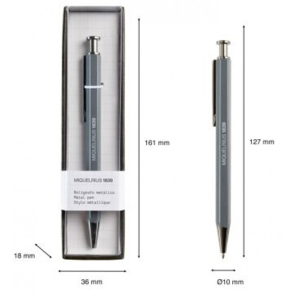 MIQUELRIUS hemijska olovka BASICS - SIVA 