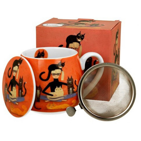 Šolja sa infuzerom CAT'S WORLD - CINDY & KITTIES