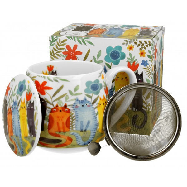 Šolja sa infuzerom CAT'S WORLD - GARDEN FELINES 430ml