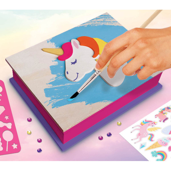 Kreativni set JEWELLERY BOX Unicorn, oboji kutiju za nakit 