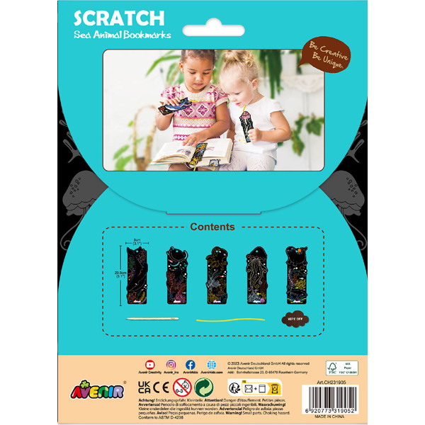 SCRATCH BOOK grebalica MORSKE ŽIVOTINJE 