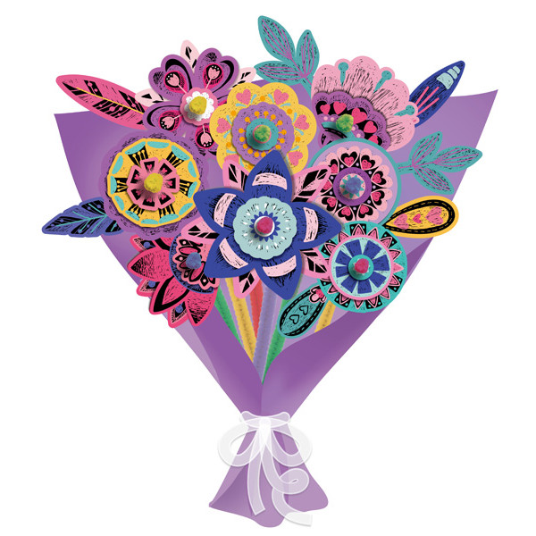 SCRATCH BOOK  knjiga grebalica BUKET CVEĆA 