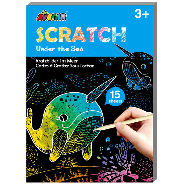 MINI SCRATCH BOOK  knjiga grebalica MORSKA STVORENJA 