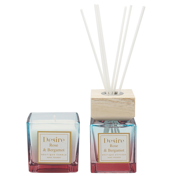 Set osveživač vazduha i sveća ROSE & BERGAMOT 