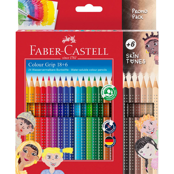 FABER CASTELL drvene bojice grip 18kom + 6 