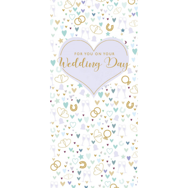 Čestitka za venčanje BLUE WEDDING SYMBOLS 