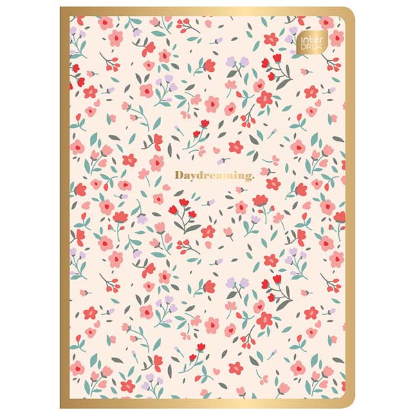 Sveska A5, kvadratići, METALLIC FLORAL / ČETIRI VRSTE 