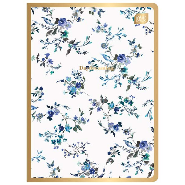 Sveska A5, linije, METALLIC FLORAL 