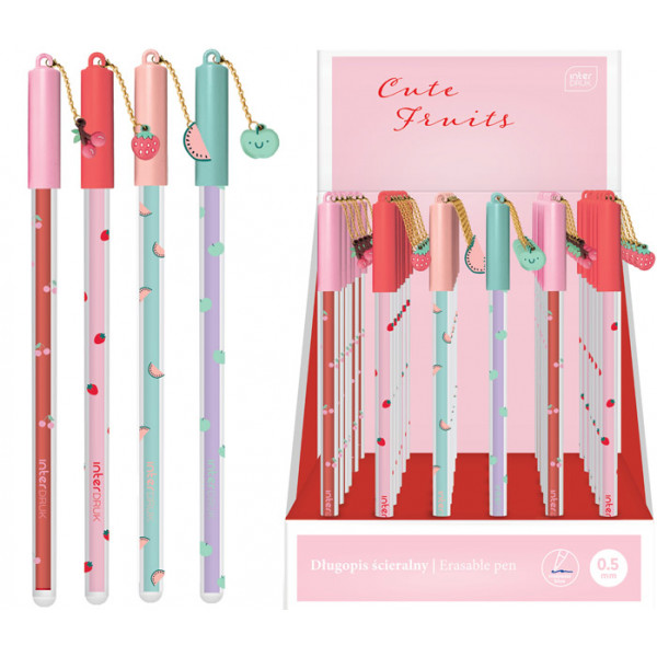 Piši-briši hemijska olovka CUTE FRUITS / ČETIRI VRSTE 